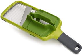 img 4 attached to 🥗 Joseph Joseph Multi Handheld Mandoline Slicer with Food Grip, Adjustable Blades - Dishwasher Safe, Green, One-size