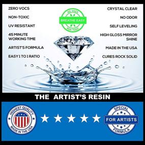 img 3 attached to 🎨 Crystal Clear Epoxy Resin Art Kit - Perfect for Coating, Casting, Resin Art, and More!