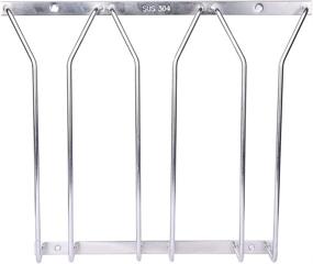 img 4 attached to 🍷 Dianoo 3 Row Wine Glass Rack: Stylish Stainless Steel Stemware Holder for Under Cabinet Storage