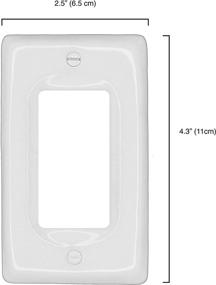 img 3 attached to 🔘 Atron Porcelain Decorative White Switchplate - Rectangular Rocker Wall Plate Cover (3002R)
