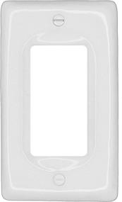 img 4 attached to 🔘 Atron Porcelain Decorative White Switchplate - Rectangular Rocker Wall Plate Cover (3002R)