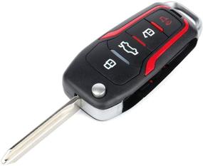 img 4 attached to 🔑 ANGLEWIDE Car Key Fob Keyless Entry Remote Replacement for Ford Mustang 2005-2013 (FCC CWTWB1U331), 4 Buttons with 1 Pad