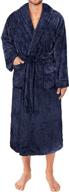 pavilia fluffy fleece bathrobe with pockets - men's clothing for ultimate comfort logo