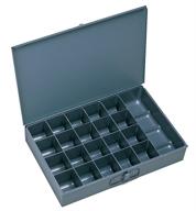 📦 durham 204-95-ind gray cold rolled steel small scoop box with 21 compartments - 13-3/8" w x 2" h x 9-1/4" d logo