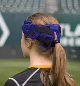 img 1 attached to 🔵 Maximize Protection and Performance with Full 90 Sports Premier Performance Soccer Headgear, Navy, Small/Medium