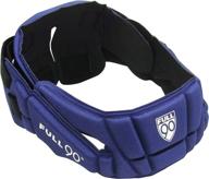 🔵 maximize protection and performance with full 90 sports premier performance soccer headgear, navy, small/medium logo