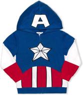 🦸 boys marvel spider-man or captain america fashion hoodie - superhero style for kids logo