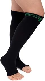 img 3 attached to 🧦 Vagabond 3XL and 2XL Extra Wide Calf Toeless Compression Socks -15-20 mmHg for Fatigue, Pain Relief, Leg Swelling, Comfortable Compression