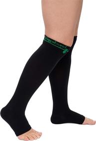 img 1 attached to 🧦 Vagabond 3XL and 2XL Extra Wide Calf Toeless Compression Socks -15-20 mmHg for Fatigue, Pain Relief, Leg Swelling, Comfortable Compression