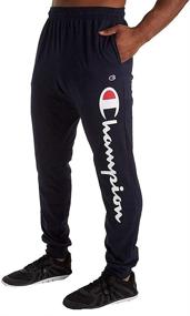 img 1 attached to 👖 Men's Active Clothing: Champion Classic Graphic Black Jersey Pant - Size 15