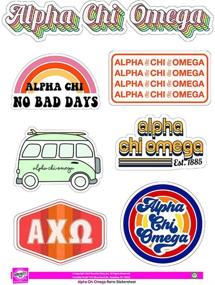 img 1 attached to Showcase Your Alpha Chi Omega Spirit with Retro-Themed Sticker Sheet