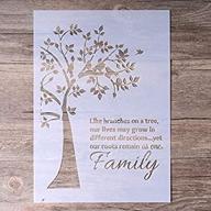 🎨 enhance your décor with our diy decorative stencil template: perfect for painting on walls, furniture, crafts, and family tree art (a2 size) logo