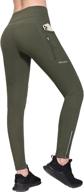 🏃 baleaf women's water resistant fleece lined leggings: thermal running tights for winter hiking, cold weather, and high waisted comfort логотип