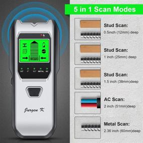 img 2 attached to 🔍 Stud Finder Wall Scanner: Upgraded Smart 5-in-1 Multi-function Sensor for Metal, Studs, AC Wire, and Pipe Locator in Walls