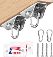 🏋️ aisto heavy duty swing hangers: 1000 lb capacity, stainless steel swing hardware for wooden sets - 2 pack for porch, playground, yoga & heavy bag logo