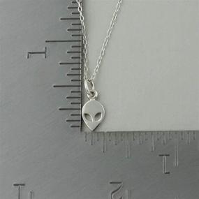 img 1 attached to Sterling Silver Alien Charm Necklace