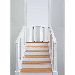 img 2 attached to 🚪 Extra Wide and Extra Tall Safety Gate, 29.5 - 53 Inch Width and 38" Height, for Doorways and Stairways, with Auto-Close and Hold-Open Feature, in Grey Shade - Summer Infant