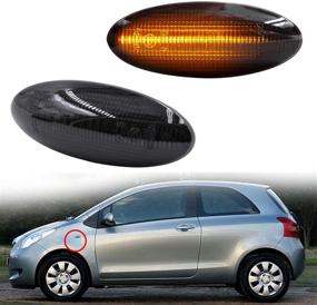 img 4 attached to 🚗 NSLUMO Светодиодные маркеры передних крыльев с динамическими боковыми маркерами для Toyota RAV4 Corolla Auris Yaris - фонари повторителей поворотника, соответствующие OEM.