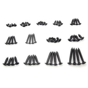 img 3 attached to 🔩 XINGYHENG 650Pcs Black Sunk Head Self Tapping Screw Assortment Kit: M2 M2.3 M3, Black Oxide Stainless, Flat Cross Recessed Pan Head Screws - 13 Kinds