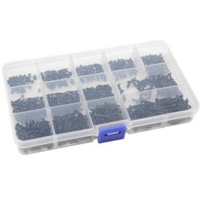 img 4 attached to 🔩 XINGYHENG 650Pcs Black Sunk Head Self Tapping Screw Assortment Kit: M2 M2.3 M3, Black Oxide Stainless, Flat Cross Recessed Pan Head Screws - 13 Kinds