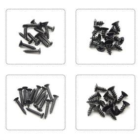 img 1 attached to 🔩 XINGYHENG 650Pcs Black Sunk Head Self Tapping Screw Assortment Kit: M2 M2.3 M3, Black Oxide Stainless, Flat Cross Recessed Pan Head Screws - 13 Kinds
