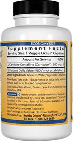 img 1 attached to Healthy Origins L Carnitine Crystalline Capsules