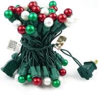 🎄 bohon 19ft indoor christmas lights: ul certified multi color string lights for holiday party, halloween tree decor - 70 led pearlized glass bulbs логотип