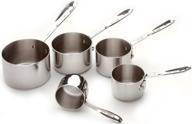 🥄 all-clad 5-piece stainless steel measuring cup set, silver logo