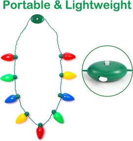 img 2 attached to 🎄 Add Holiday Cheer with CPPSLEE Christmas Light Up Bulb Necklace: Ugly Sweater Party Favor & Christmas Decorations Gift