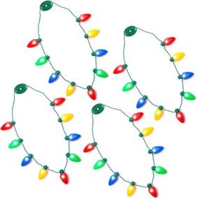 img 4 attached to 🎄 Add Holiday Cheer with CPPSLEE Christmas Light Up Bulb Necklace: Ugly Sweater Party Favor & Christmas Decorations Gift