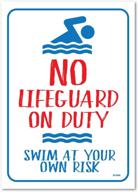 pool sign lifeguard protected waterproof logo