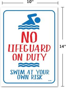 img 1 attached to Pool Sign Lifeguard Protected Waterproof