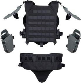 img 3 attached to 🔫 Ultimate Airsoft Vest: Adjustable Tactical Molle Chest Protector Set - Paintball Combat Gear & Cosplay Costumes