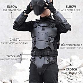 img 2 attached to 🔫 Ultimate Airsoft Vest: Adjustable Tactical Molle Chest Protector Set - Paintball Combat Gear & Cosplay Costumes