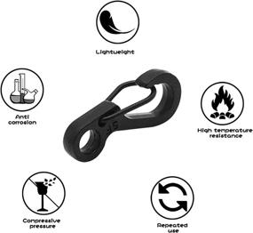 img 3 attached to 🔒 30-Pack Mini SF Carabiner Clips - Small Spring Snap Hook, Tiny Carabiners Buckle, Backpack Clasps, EDC Keychain for Camping Bottle Accessories, Paracord Tactical Survival Gear (Available in 3 Colors)