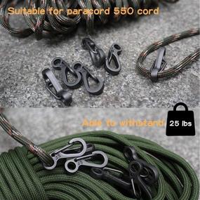 img 1 attached to 🔒 30-Pack Mini SF Carabiner Clips - Small Spring Snap Hook, Tiny Carabiners Buckle, Backpack Clasps, EDC Keychain for Camping Bottle Accessories, Paracord Tactical Survival Gear (Available in 3 Colors)