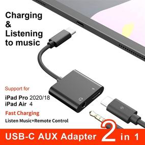 img 1 attached to 🎧 Иворос адаптер для наушников и зарядки USB C, аудиоразъем Type C, конвертер наушников Aux для Samsung Galaxy s21/s20/FE 5G/+/Ultra/Note 20/10/plus, Google Pixel 5/4/3/2 XL, iPad Pro 2021/Air 4