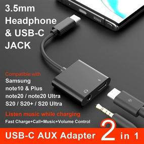 img 3 attached to 🎧 Иворос адаптер для наушников и зарядки USB C, аудиоразъем Type C, конвертер наушников Aux для Samsung Galaxy s21/s20/FE 5G/+/Ultra/Note 20/10/plus, Google Pixel 5/4/3/2 XL, iPad Pro 2021/Air 4