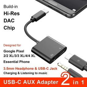 img 2 attached to 🎧 Иворос адаптер для наушников и зарядки USB C, аудиоразъем Type C, конвертер наушников Aux для Samsung Galaxy s21/s20/FE 5G/+/Ultra/Note 20/10/plus, Google Pixel 5/4/3/2 XL, iPad Pro 2021/Air 4