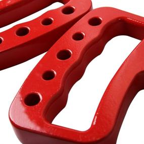 img 2 attached to 🔴 Allinoneparts Front Red Aluminum Grab Handle: Compatible with Jeep Wrangler JK JKU 2007-2018