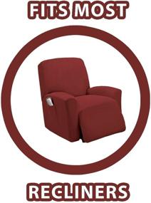 img 1 attached to Goldenlinens Recliner Furniture Slipcovers Burgundy