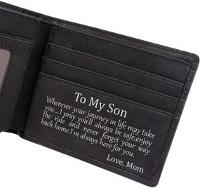 img 3 attached to 🎓 Customized Son's Engraved Graduation Christmas Men's Accessories: Wallets, Card Cases & Money Organizers