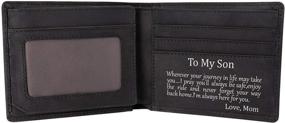 img 4 attached to 🎓 Customized Son's Engraved Graduation Christmas Men's Accessories: Wallets, Card Cases & Money Organizers