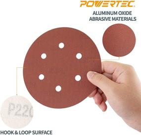 img 1 attached to POWERTEC 45204 6 Inch Sanding Discs, 40 Grit - Premium Aluminum Oxide 25 Pack