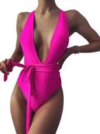 👙 lilosy backless plunge swimsuit for women - stylish bathing apparel logo