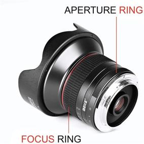 img 1 attached to Meike 12mm f2.8 Ultra Wide Angle Fixed Lens with Removable Hood for Fujifilm Mirrorless Cameras: Compatible with X-T Series, X-Pro Series, X-E Series, X-A Series, and More APS-C Models