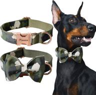 bow tie dog collar – adjustable pet bowtie for small, medium & large dogs and cats – stylish collar with metal buckle – cool camouflage design – soft & comfy for classes and walks logo