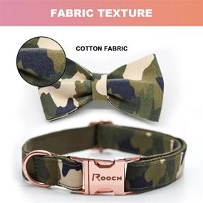 img 2 attached to Bow Tie Dog Collar – Adjustable Pet Bowtie for Small, Medium & Large Dogs and Cats – Stylish Collar with Metal Buckle – Cool Camouflage Design – Soft & Comfy for Classes and Walks