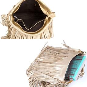 img 1 attached to 👜 Lanpet Women's Fringe Tassel Crossbody Bag - Trendy Shoulder Bag for Leisure