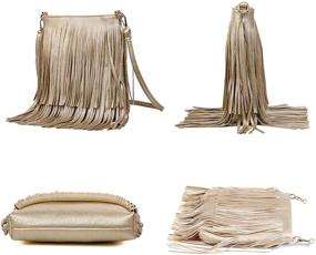 img 2 attached to 👜 Lanpet Women's Fringe Tassel Crossbody Bag - Trendy Shoulder Bag for Leisure